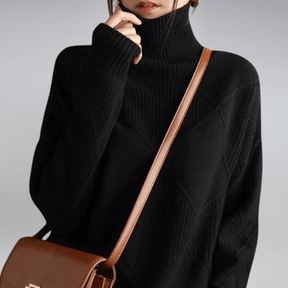 Dames Moderne Coltrui Gebreide Trui | Comfortabele Pasvorm