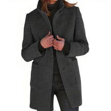 Dames Klassieke Lange Jas met Knopen Warme | Casual Winter Overjas