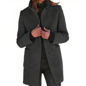 Dames Klassieke Lange Jas met Knopen Warme | Casual Winter Overjas