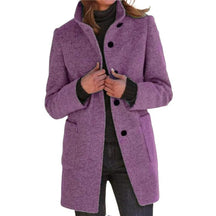 Dames Klassieke Lange Jas met Knopen Warme | Casual Winter Overjas