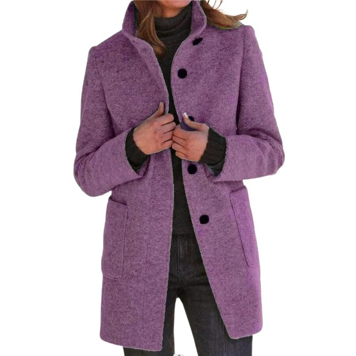 Dames Klassieke Lange Jas met Knopen Warme | Casual Winter Overjas