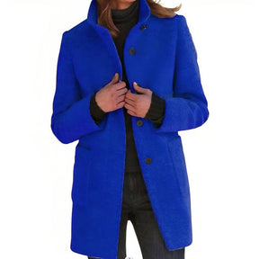 Dames Klassieke Lange Jas met Knopen Warme | Casual Winter Overjas
