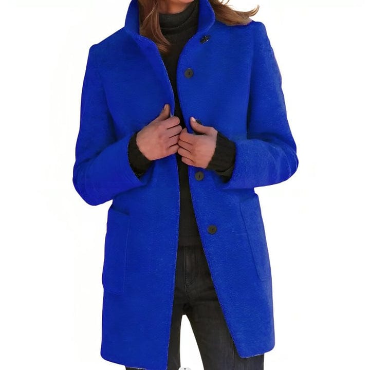 Dames Klassieke Lange Jas met Knopen Warme | Casual Winter Overjas