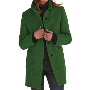 Dames Klassieke Lange Jas met Knopen Warme | Casual Winter Overjas