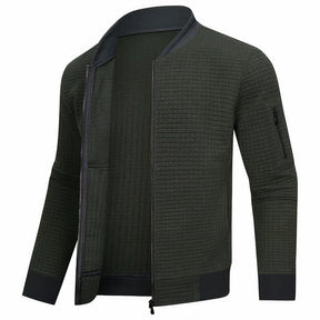 Heren Bomberjack met Wafelstructuur | Lichtgewicht Zip-Up Stijl
