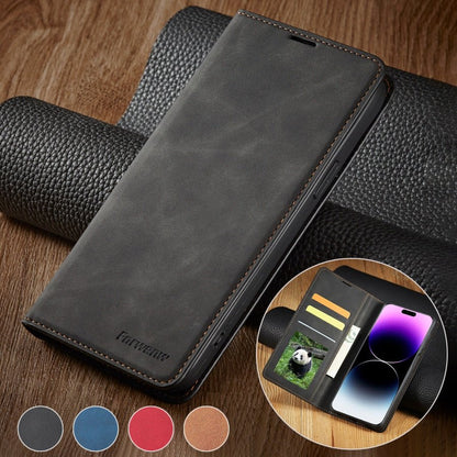 LeatherFold - Luxe Wallet Case voor Smartphones