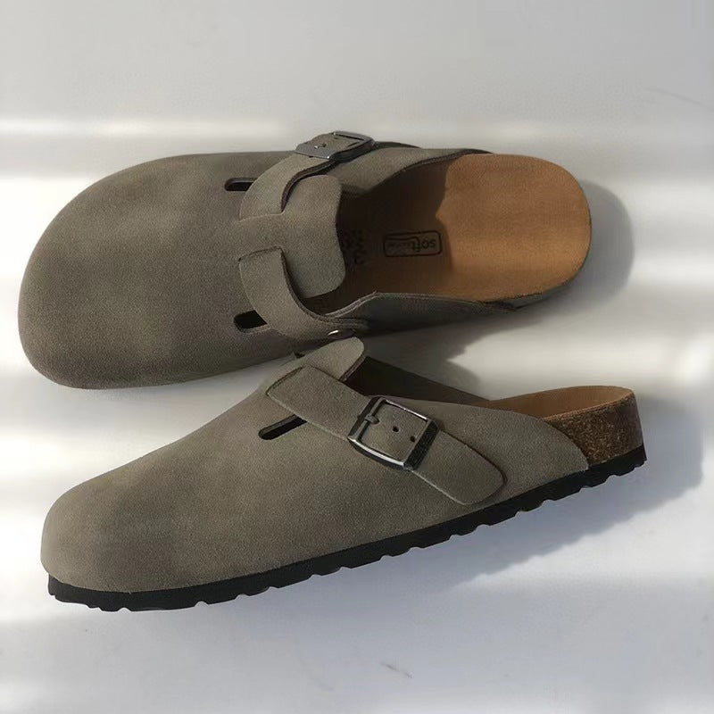 Boston - Birken Leren Loafer Sandalen