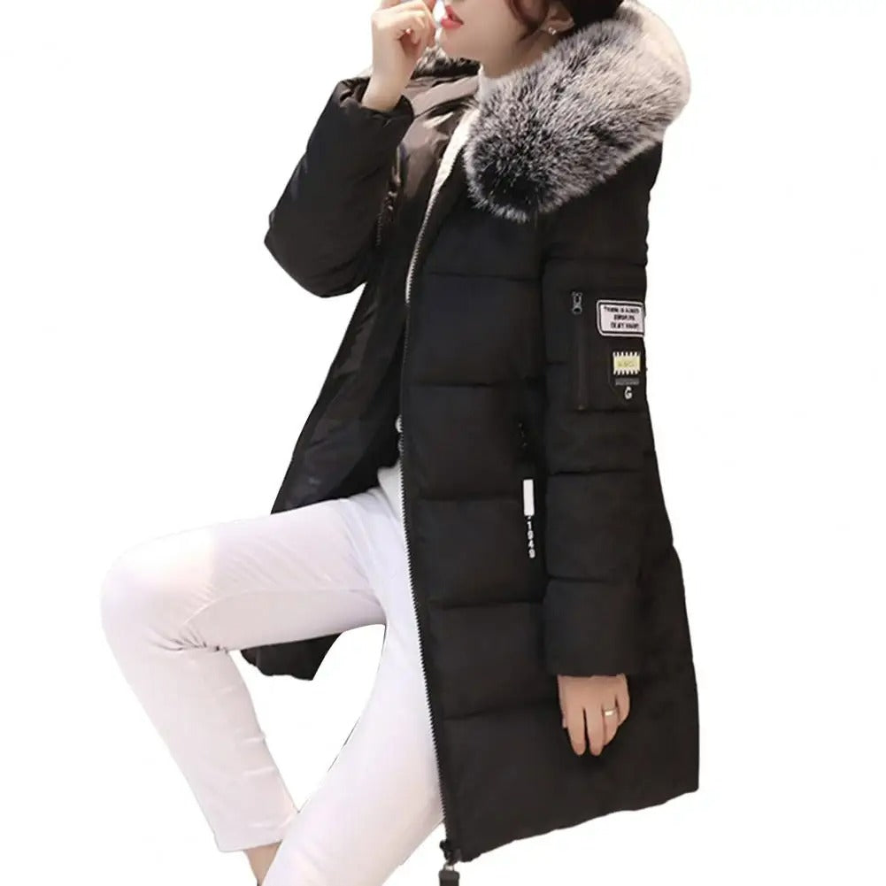 Dames Lange Pufferjas met Capuchon | Extra Warme Lange Winterjas