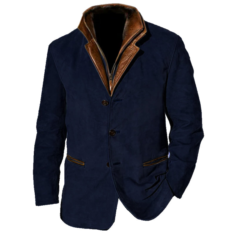 Heren Vintage Buckskin Look Jas | Verfijnde Afwerking