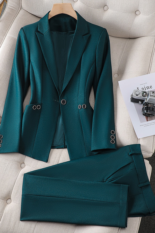 Elegant Dames Blazer en Broek Set | Kantoorstijl