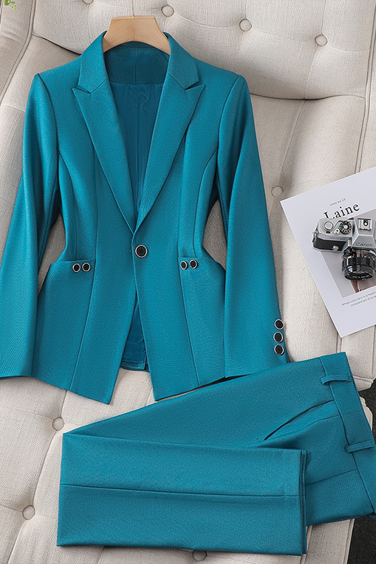 Elegant Dames Blazer en Broek Set | Kantoorstijl