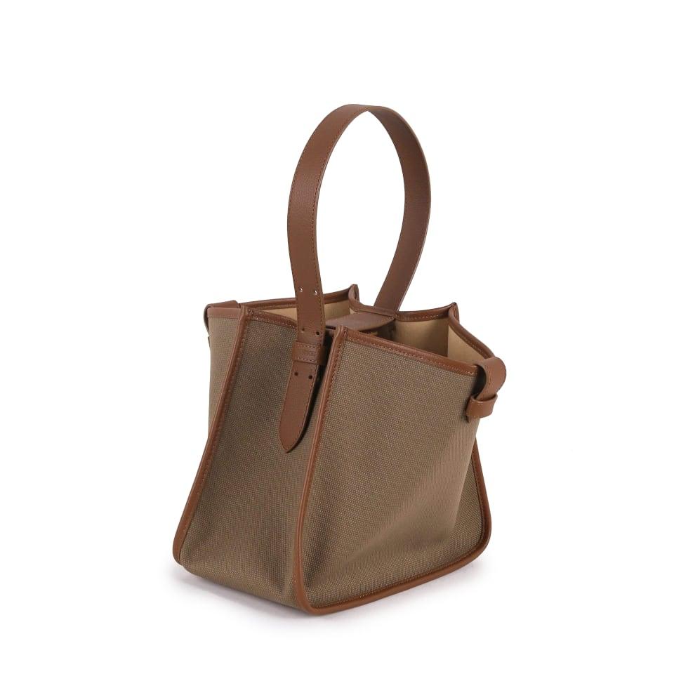 UrbanCouture - Luxe Commuter Tote met Lederen Handgreep en Canvas Design