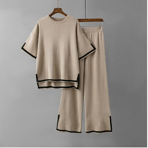 Dames Minimalistisch Tweedelig Set | Ontspannen Comfort