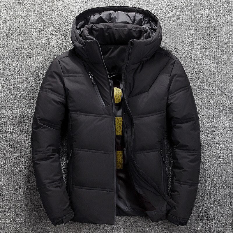 David - Stijlvolle en Warme Winter Puffer Jas met Capuchon