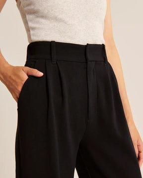 Stijlvolle Hoge Taille Wijde Broek | Verfijnde Afwerking