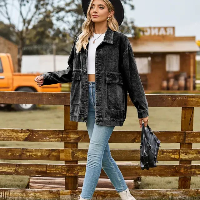 Dames Oversized Knopen en Jack | Heuplengte