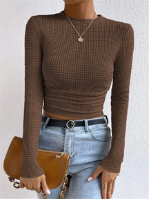 Dames Slim Fit Lange Mouw Trui | Hoge Hals