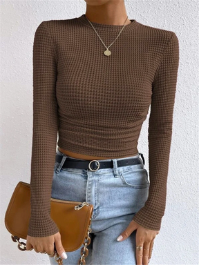 Dames Slim Fit Lange Mouw Trui | Hoge Hals