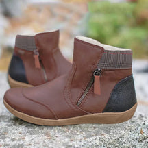 Dames Enkellaarsjes met Zijrits | Comfortabele & Warme Winterschoenen