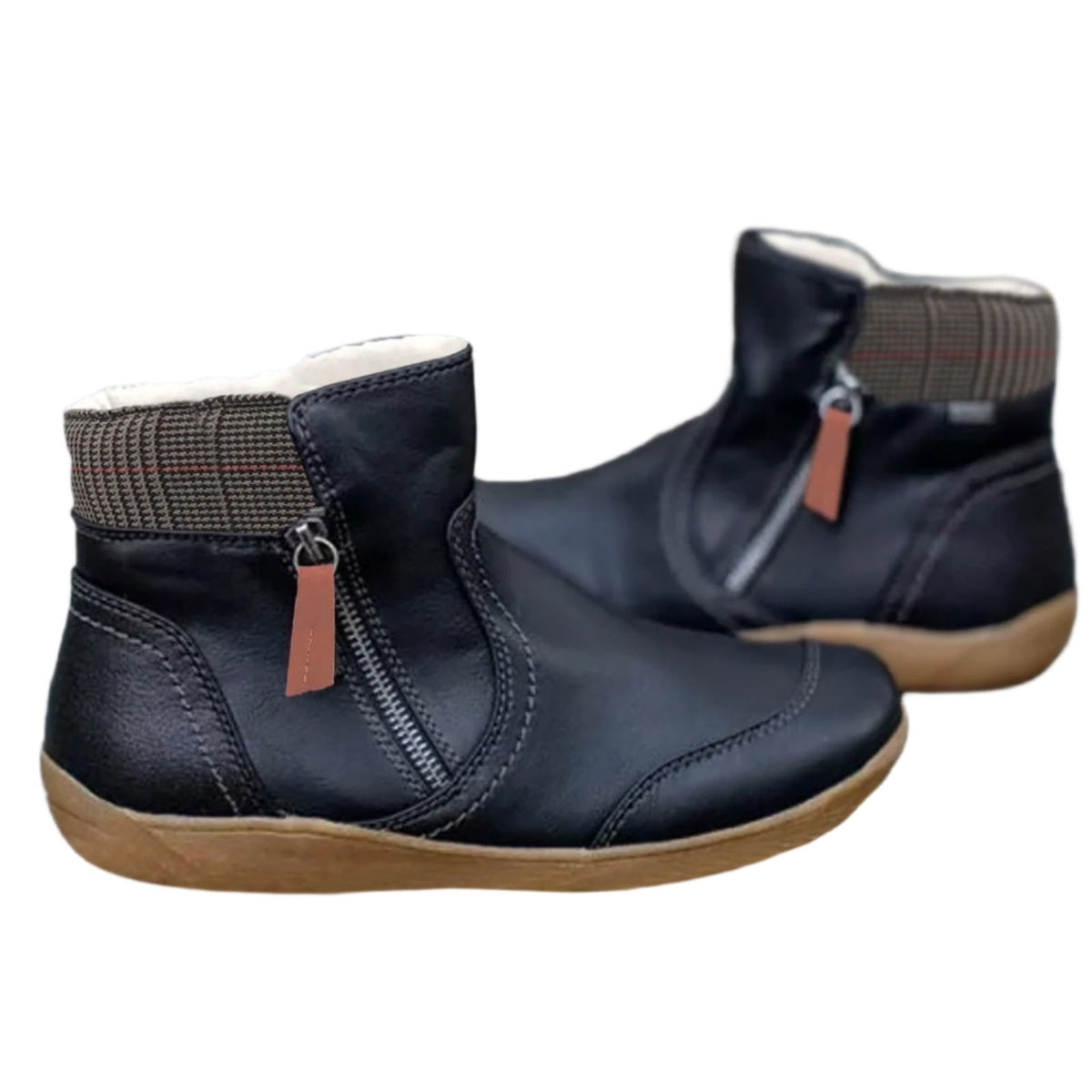 ComfortEase - Dames Enkelboots met Rits en Antislip Zool