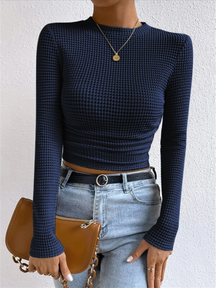Dames Slim Fit Lange Mouw Trui | Hoge Hals