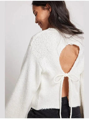 Osana - Oversized trui van Zachte Breistof, Ronde hals en Ballonmouwen