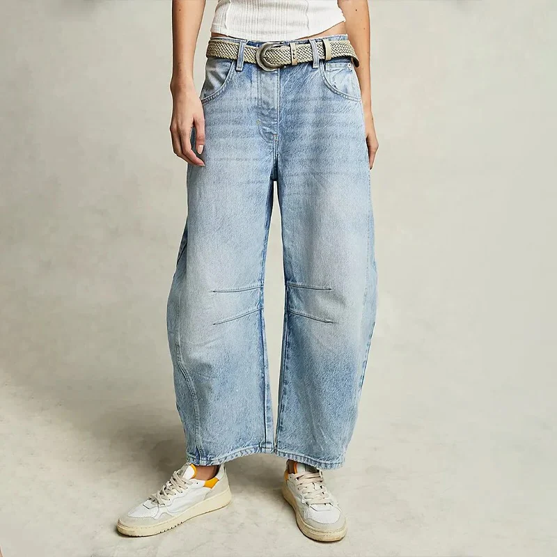 Dames Volledige lengte Wijde Pijpen Jeans | Relaxte Pasvorm