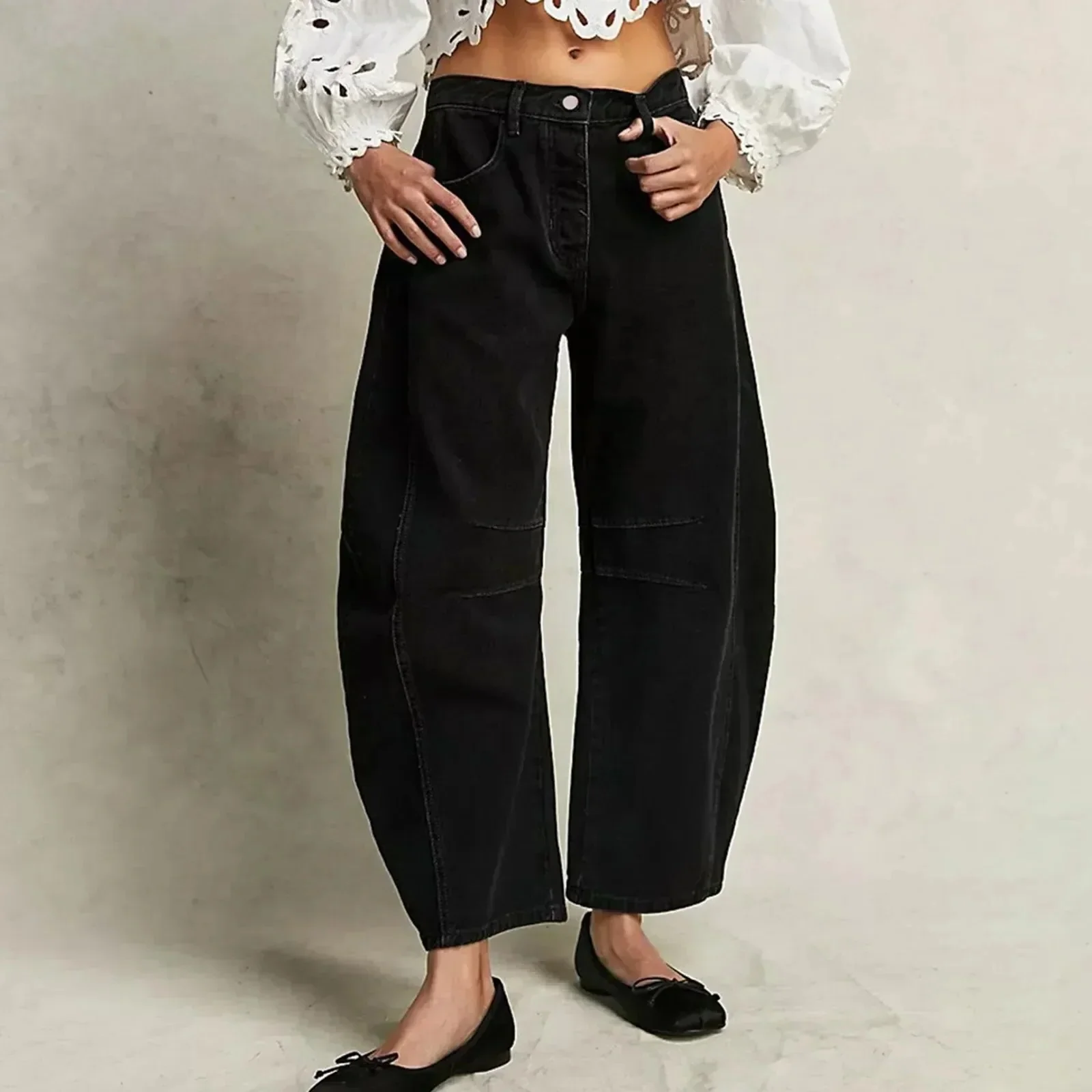 Dames Volledige lengte Wijde Pijpen Jeans | Relaxte Pasvorm