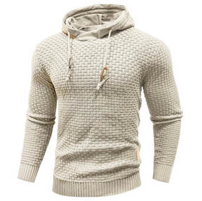 Heren Volledige mouw Gebreide Hoodie | Regular Fit met Capuchonkoord
