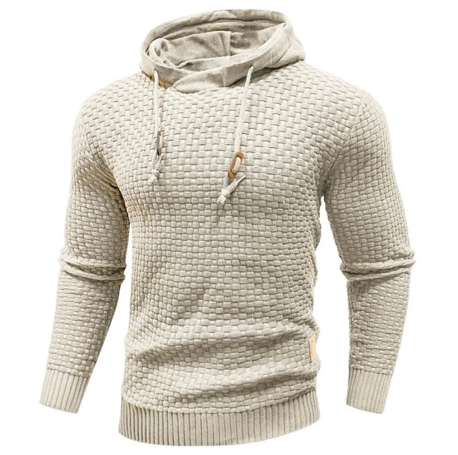 Heren Volledige mouw Gebreide Hoodie | Regular Fit met Capuchonkoord