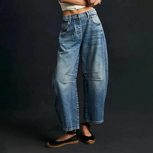 Dames Volledige lengte Wijde Pijpen Jeans | Relaxte Pasvorm