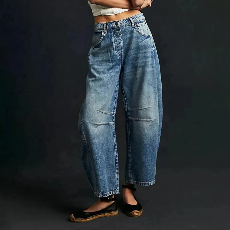 Dames Volledige lengte Wijde Pijpen Jeans | Relaxte Pasvorm