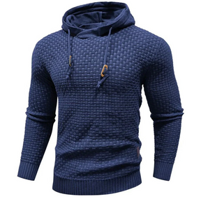 Heren Volledige mouw Gebreide Hoodie | Regular Fit met Capuchonkoord