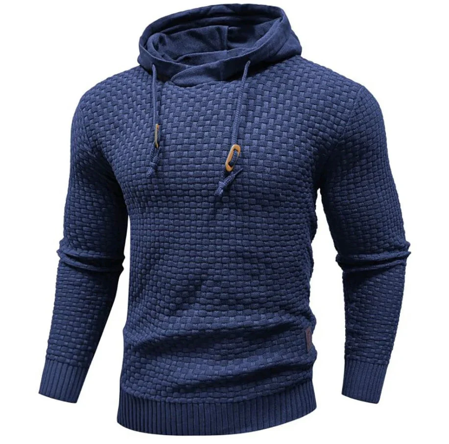 Heren Volledige mouw Gebreide Hoodie | Regular Fit met Capuchonkoord