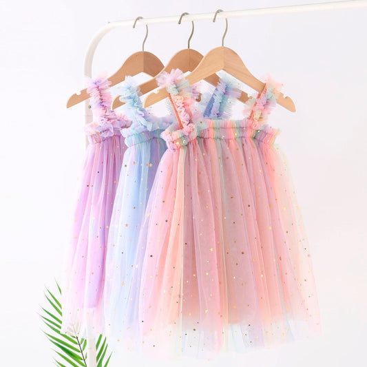 FairyGlow - Schattige Tutu Jurk met Sterren en Glitter voor Meisjes