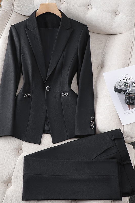 Elegant Dames Blazer en Broek Set | Kantoorstijl