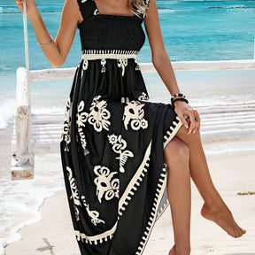 Ava - Lange Boho Jurk, Vloeiend en Elegant