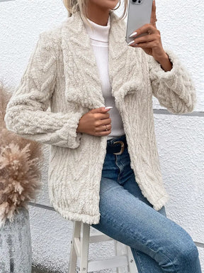 Dames Luxe Witte Winterjas | Stijlvol & Warm