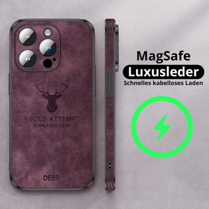 Deer - Luxe Leren iPhone Hoesje met Stijlvol Design en Schokbestendige Bescherming