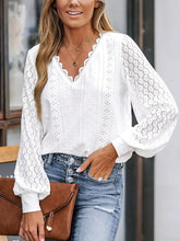 Lucie - Bohemian Kanten Blouse, Elegant met V-hals