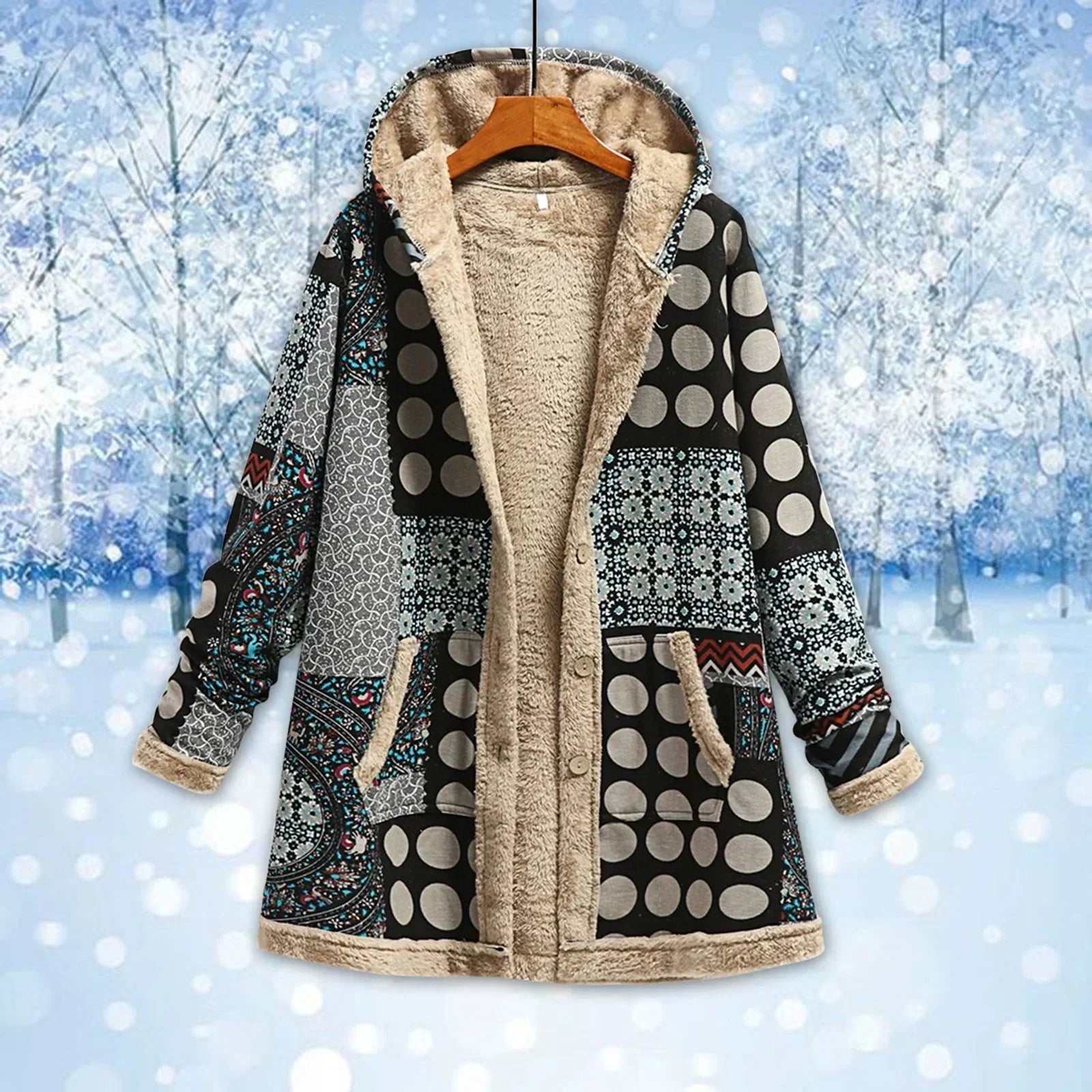 Dames Luxe Winterjas met Capuchon | Warm & Comfortabel
