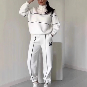 Dames Stijlvolle Cozy Loungewear Casual Set | Relaxte Pasvorm