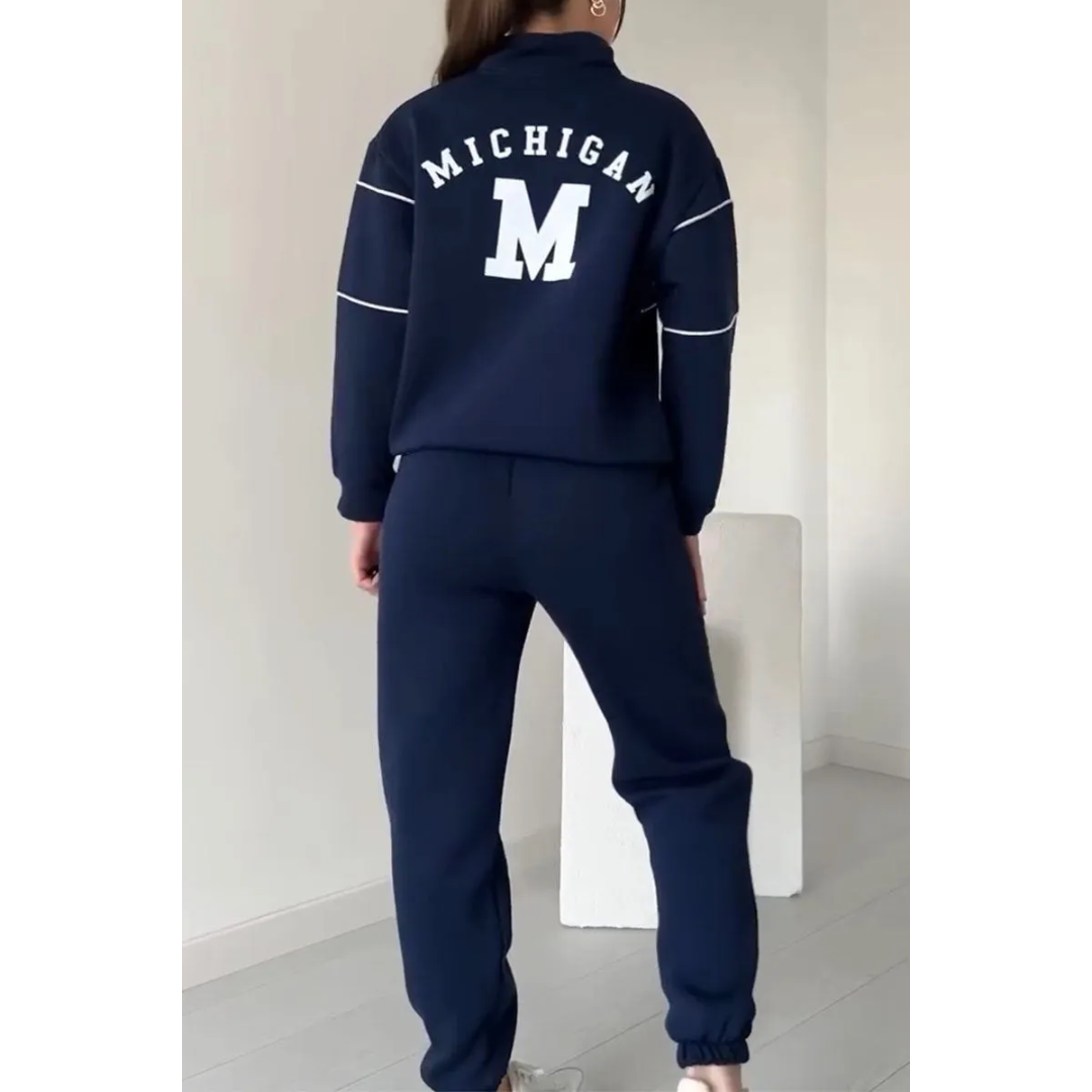Dames Stijlvolle Cozy Loungewear Casual Set | Relaxte Pasvorm