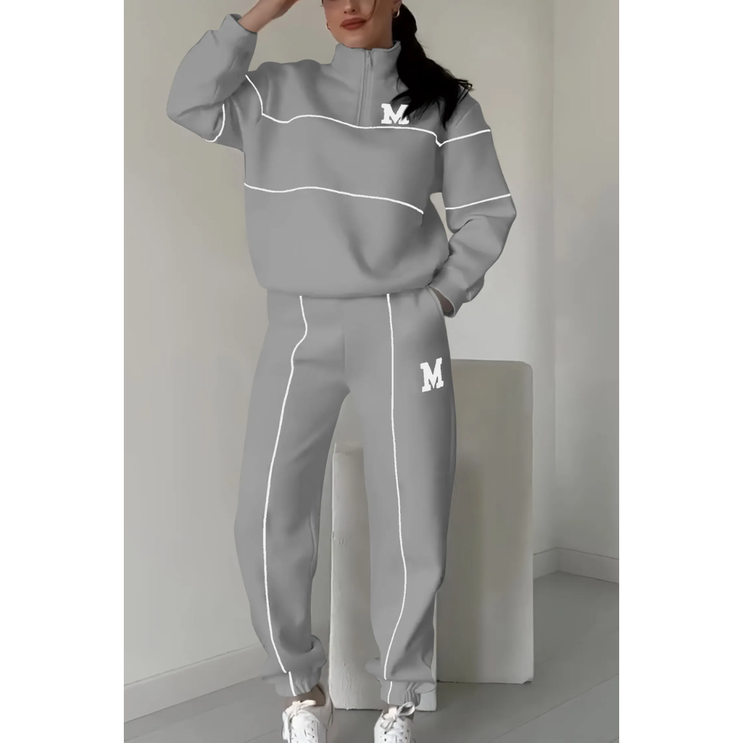 Dames Stijlvolle Cozy Loungewear Casual Set | Relaxte Pasvorm