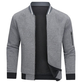Heren Bomberjack met Wafelstructuur | Lichtgewicht Zip-Up Stijl