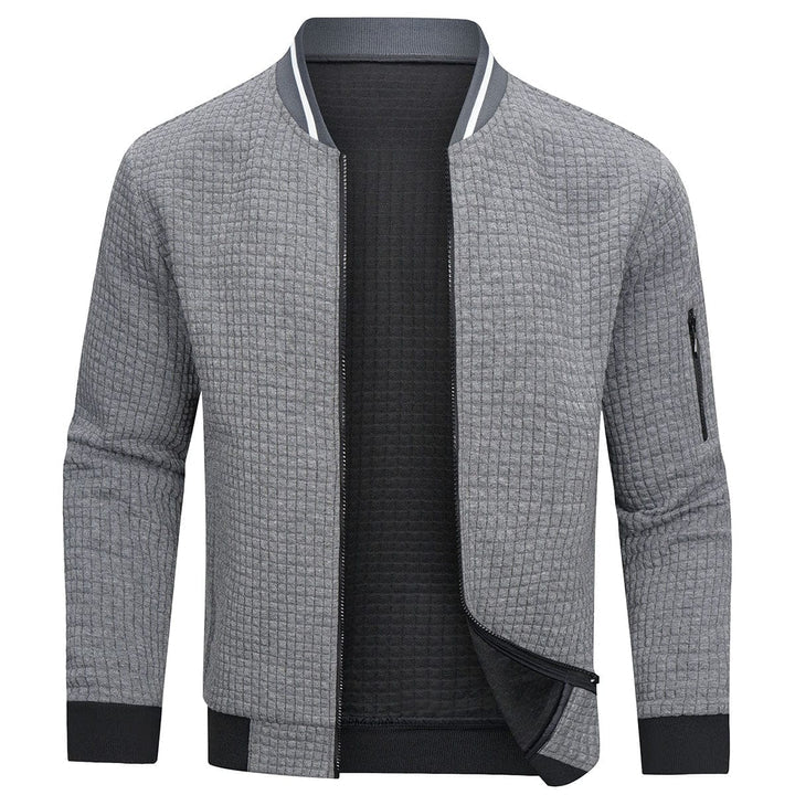 Heren Bomberjack met Wafelstructuur | Lichtgewicht Zip-Up Stijl