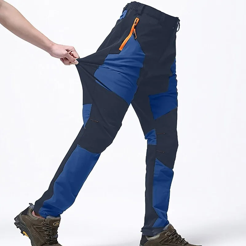 Heren Outdoor Waterdichte Broek | Tweekleurig Design, Ritszakken & Flexibele Knieën