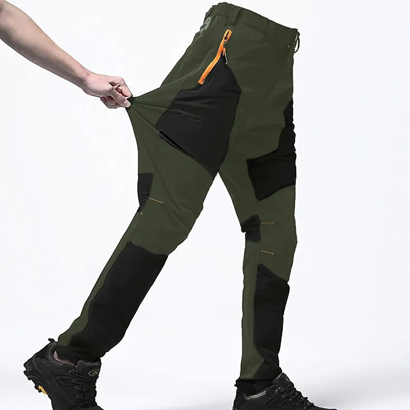 Heren Outdoor Waterdichte Broek | Tweekleurig Design, Ritszakken & Flexibele Knieën