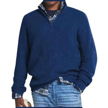 Heren Gebreide Half-Zip Wintertrui | Warme Pullover met Halve Rits