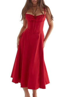 Sofia - Elegante Vintage Korset Midi Jurk